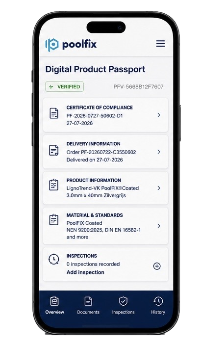 Originele Digital Product Passport mockup op een smartphone